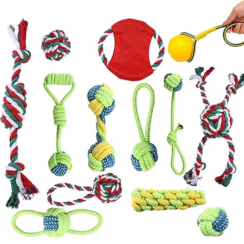 WENGU Dura Pet Interaktives Spielzeug für Hunde, 13 Stück, für aggressive Kauer, super kostengünstiges Geschenk, saubere Zähne und Atmung, interaktives Spielzeug für Hunde von WENGU
