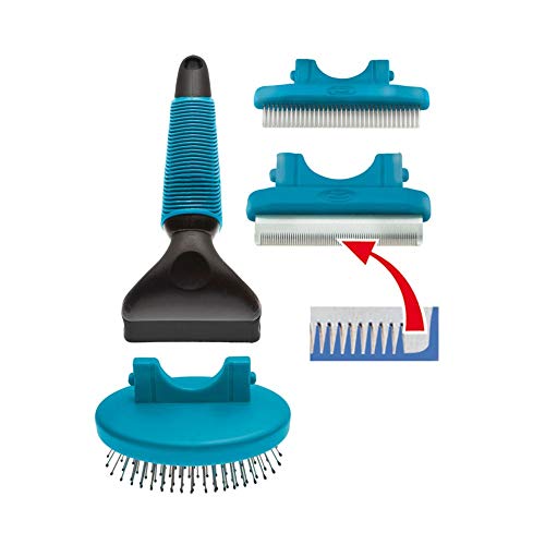 WENKO 80970900 3 in 1 Tierpflegebürste, 4 teilig von WENKO