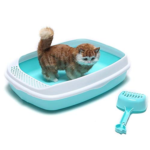 WENMENG2021 Leicht zu reinigende Katzentoilette für große Katzen (Farbe: blau) von liushop