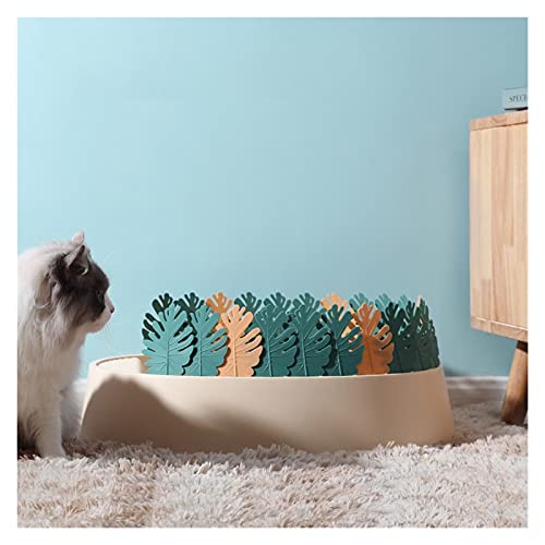 WENMENG2021 Leicht zu reinigende Katzentoilette mit Blattform, abnehmbare Katzentoilette für große Katzen (Farbe: C) von WENMENG2021