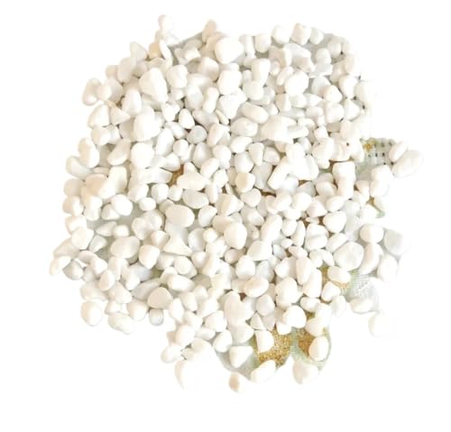 Aquarium Steine 150 g dekorative Fluss-Steinmurmeln for Sukkulenten, Bonsai, Aquarium, Aquarium, Keine Vase, Pflanze, Heimdekoration, Weiß(2-3.1mm Stone) von WENYOG