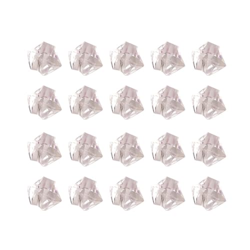 WENYOG Aquarium Steine 50/100 Stück Kristall-Edelstein, 18 x 25 mm, Stein zerkleinert, EIS, Felsen, Aquarium, bunter Stein, Aquarium, Vase, Landschaftsbau, Dekoration(White,100pcs) von WENYOG