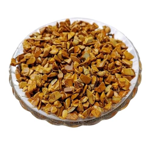 WENYOG Aquarium Steine 500 g Kristallsand for Aquarien, Bodensand, Landschaftsbau, dekorativer Stein, for Aquarien, Wassersand, Schildkrötensand, Dekorationen(Yellow sands3-5mm) von WENYOG