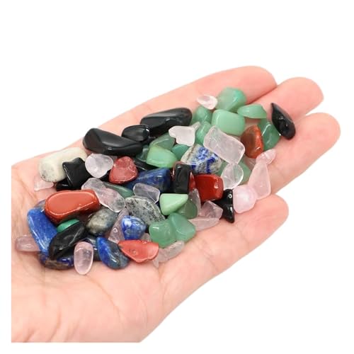 WENYOG Aquarium Steine Gemischte Quarzkristallsplitter, Stein, Fels, Kies, Probe, Aquarium, Aquarium, Dekoration, natürliche Trommelsteine ​​und Erzmineralien(Color1,50g) von WENYOG