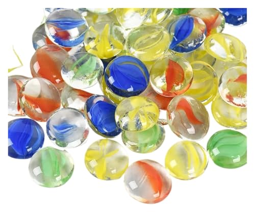 WENYOG Aquarium Steine Home Ornament Flache Bastelsteine ​​Zubehör Dekoration Murmeln Glassteine ​​Aquarium Perlen Aquarium von WENYOG