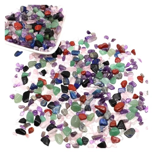 WENYOG Aquarium Steine Steine, Kies, Kristalle, Splitter, Quarz, Mineralien, Reiki, Heilung, Trommelachat, Probe, Edelsteine, Heimdekoration, Aquarium, DIY-Handwerk(Color1,50g) von WENYOG