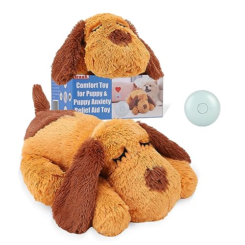 WEOK Herzschlag-Welpenspielzeug – Komfort-Kuschelkissen, zur Linderung von Angstzuständen, beruhigende Hilfe, Herzschlag-Spielzeug für Hunde, Welpenherzschlag-Spielzeug, Schlafhilfe WEOK Herzschlag-Welpenspielzeug – Komfort-Kuschelkissen, zur Linderung von Angstzuständen, beruhigende Hilfe, Herzschlag-Spielzeug für Hunde, Welpenherzschlag-Spielzeug, Schlafhilfe von WEOK
