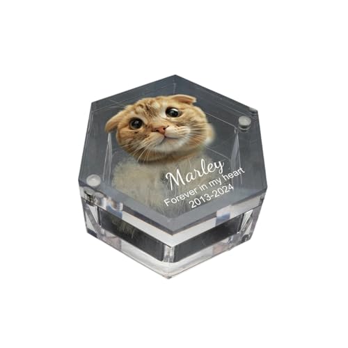 WEOKDFHA Haustier-Fotorahmen Andenkenbox mit Foto Personalisierte Tierhaarbox Hunde- und Katzenfell-Gedenkbox WEOKDFHA Haustier-Fotorahmen Andenkenbox mit Foto Personalisierte Tierhaarbox Hunde- und Katzenfell-Gedenkbox von WEOKDFHA