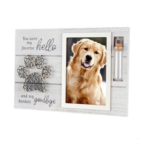 WEOKDFHA Haustier-Fotorahmen Haustier-Fotorahmen mit Glasflasche, for Hunde und Katzen, for Abschied, Tribute-Rahmen(Color 1) von WEOKDFHA