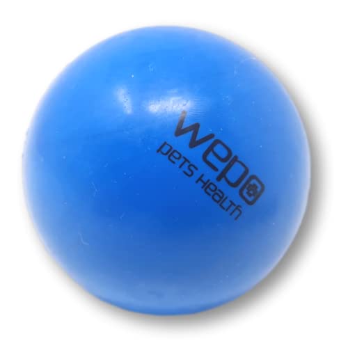 WEPO Ball aus Naturkautschuk Ø 6cm Blau - Hunde Training - Bounce Ball - Wurfball für Hunde - Hundespielzeug für Welpen, große- und kleine Hunde von WEPO