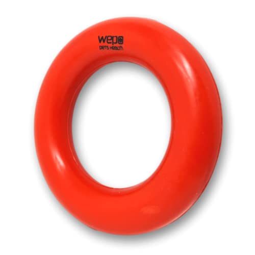 WEPO Puller Ring Hund Ø 9cm Rot - Spielzeug Hunde Beschäftigung - Zerrspielzeug Hund - Dog Toy - Ringe Training für Welpen, kleine & große Hunde - Auslastung & gesunde Zähne von WEPO