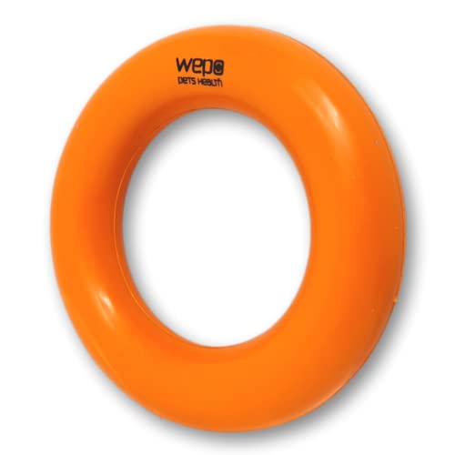 WEPO Beißring Hund Ø 9cm Orange - Kauspielzeug Welpen - Dog Activity - Hundespielzeug große Hunde & kleine Hunde - Zum Apportieren, Werfen & Toben von WEPO