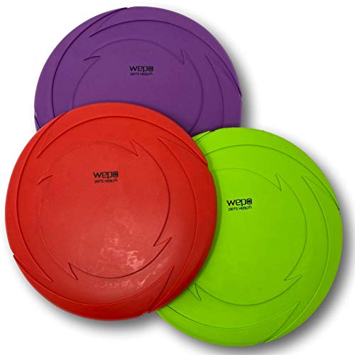 WEPO Frisbee Hund - Ø 18cm 3er Set - Wasserspielzeug Hund - Hundespielzeug große Hunde - Toy - Hunde Trainingsspielzeug in Rot/Lila/Grün - zum Werfen, Spielen & Trainieren bei jedem Wetter WEPO Frisbee Hund - Ø 18cm 3er Set - Wasserspielzeug Hund - Hundespielzeug große Hunde - Toy - Hunde Trainingsspielzeug in Rot/Lila/Grün - zum Werfen, Spielen & Trainieren bei jedem Wetter von WEPO