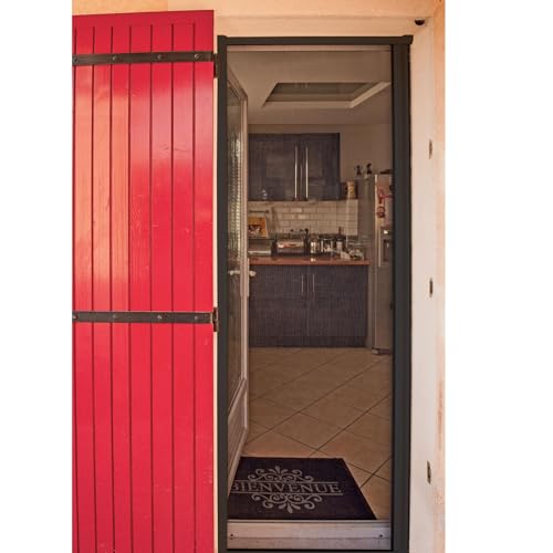 WERKA PRO Grau Fliegengitter mit Rollmechanismus 140 x 225 cm von WERKA PRO