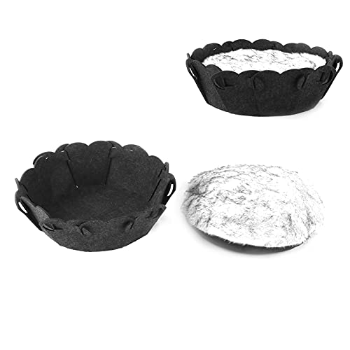 Haustier-Katzenbett, Weicher, Flauschiger Filz, Süßer, Abnehmbarer Plüsch-Haustierschlafsack, Leicht zu Reinigen, Ausspülen und Waschen Installation, Winterwärmendes, Rutschfestes Nest, Schlummerbett Haustier-Katzenbett, Weicher, Flauschiger Filz, Süßer, Abnehmbarer Plüsch-Haustierschlafsack, Leicht zu Reinigen, Ausspülen und Waschen Installation, Winterwärmendes, Rutschfestes Nest, Schlummerbett von WERTSWF