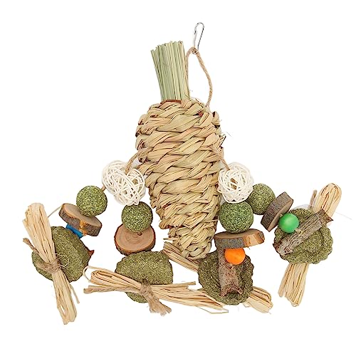 WERTSWF Häschen-Chinchilla-Beißspielzeug, Gesunde Zähne Schleifen, Stroh-Rettich-Langeweile-Spielzeug, Lustiges, Farbenfrohes, Handgewebtes Kauspielzeug für Kleine Haustiere WERTSWF Häschen-Chinchilla-Beißspielzeug, Gesunde Zähne Schleifen, Stroh-Rettich-Langeweile-Spielzeug, Lustiges, Farbenfrohes, Handgewebtes Kauspielzeug für Kleine Haustiere von WERTSWF