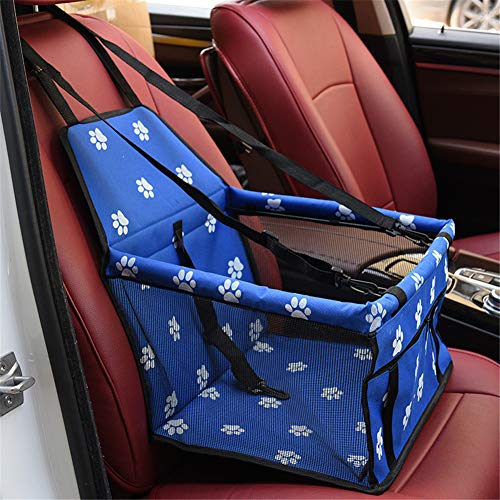 WESEEDOO Autositz Hund Hundekorb Auto Autositzschutz Hund Pet Booster Seat Hundehängematte Für Auto Hundereiseträger Haustier Autositz Hund Auto Hängematte Blue von WESEEDOO