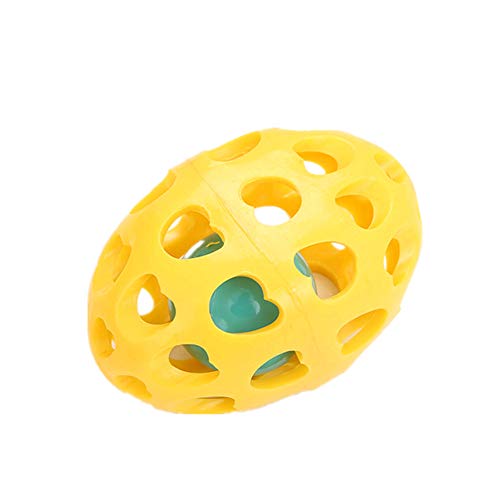 WESEEDOO Ball hundespielzeug unzerstörbar hundespielzeug Intelligenz Welpen kauen Spielzeug Unzerstörbar Hund Spielzeug Hund kauen Spielzeug a,Yellow von WESEEDOO