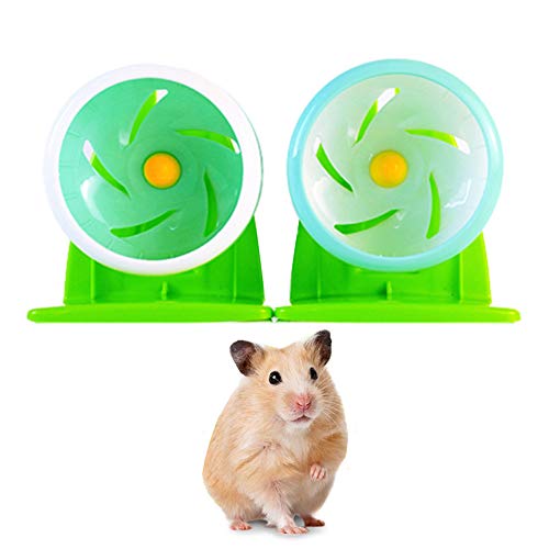 WESEEDOO Hamster laufrad laufrad für Hamster Hamster in eine Ball Spielzeug Hamster übung Ball Große Hamster Ball Hamster Holz Hamster Rad Zwerg Hamster Rad 11cm,bracketgreen von WESEEDOO