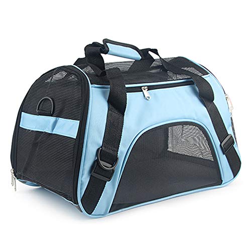 WESEEDOO Haustier-Tragetasche, Hundetragetasche, für mittelgroße Hunde, verstellbarer Hunderucksack, blau, M von WESEEDOO