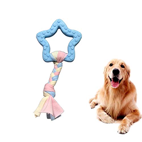 WESEEDOO Hunde Spielzeug für kleine Hunde welpenspielzeug Set Welpen Hund kauen Hund kaut Welpen kauen Spielzeug Geweih kaut für Hunde Hund Seil Spielzeug Star,Blue von WESEEDOO