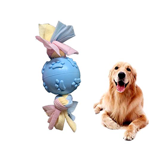 WESEEDOO Hunde Spielzeug für kleine Hunde welpenspielzeug Set Welpen Hund kauen Hund kaut Welpen kauen Spielzeug Geweih kaut für Hunde Hund Seil Spielzeug bonefootprintball,Blue von WESEEDOO