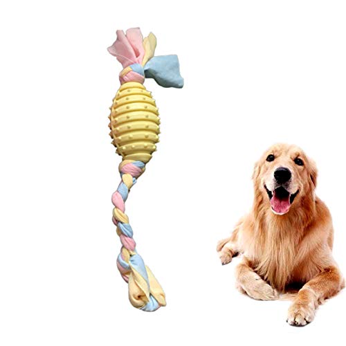 WESEEDOO Hunde Spielzeug für kleine Hunde welpenspielzeug Set Welpen Hund kauen Hund kaut Welpen kauen Spielzeug Geweih kaut für Hunde Hund Seil Spielzeug olivetype,Yellow von WESEEDOO