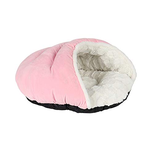 WESEEDOO Hundehaus Für Drinnen Hundehöhle Kleine Hunde Günstige Hundebetten Tragbares Hundebett Haustierbetten Für Hunde Tierarztbett Für Hunde 56X50,pink von WESEEDOO