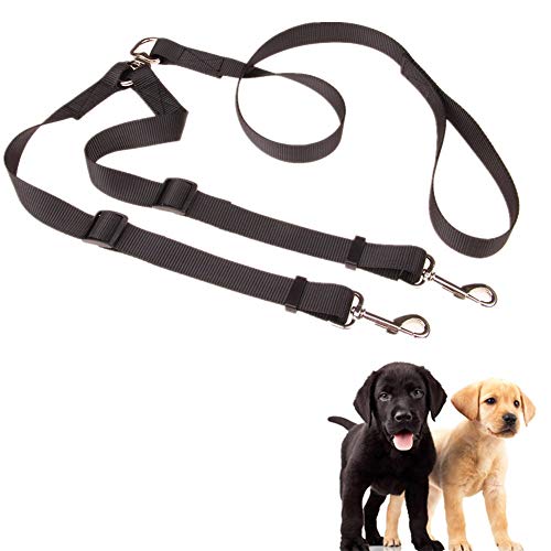 WESEEDOO Hundeleine Joggingleine Hunde Dog Slip Lead Leine für große Hunde Hund läuft Blei Hundegürtel Hundeleitensplitter Taille Hund führen Hundegürtel 2-Way von WESEEDOO