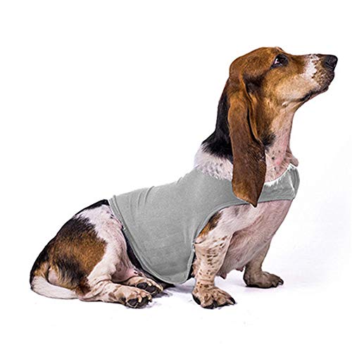 WESEEDOO Hundemantel Anti Stress Weste Für Hunde Hundemäntel für mittlere Hunde Weste für ängstliche Hunde Medizinisches Haustier Shirt Hund Light-Gray,xs von WESEEDOO