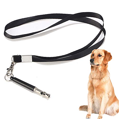 WESEEDOO Hundepfeife Hochfrequenz Hundepfeife Lautlos Professionelle Hund Pfeifen Hund Ausbildung Whistle Und Lanyard Hund Pfeifen Mit Lanyard Black,1pc von WESEEDOO