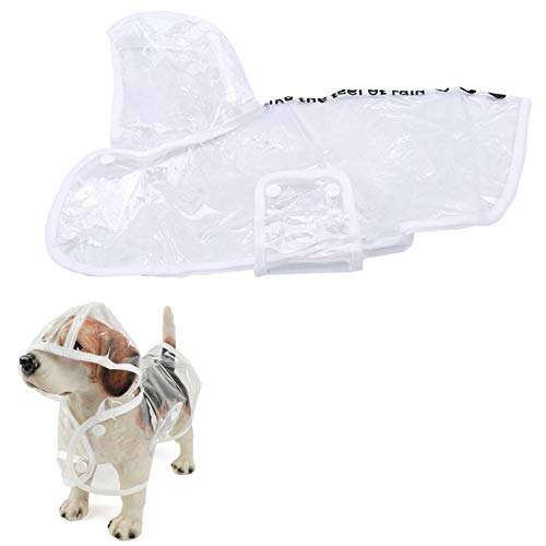 WESEEDOO Hunderegenmantel Für Kleine Hunde Hunde Regenmantel Wasserdicht Hundemäntel für mittlere Hunde Wasserdicht Hund Regenmantel mit Kapuze White,4XL von WESEEDOO