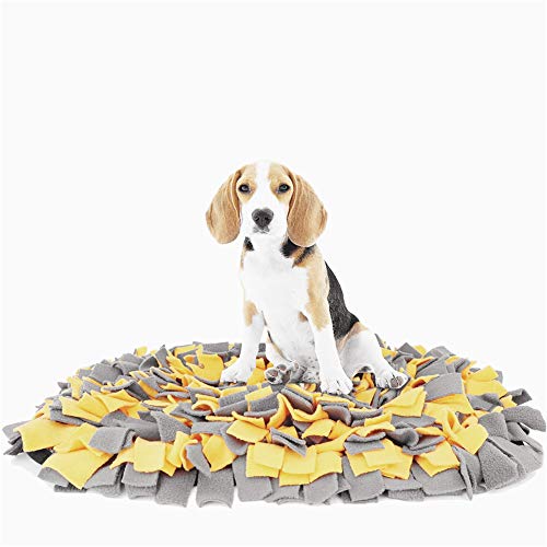 WESEEDOO Hundespielzeug Große Hunde Intelligenz Schnüffelteppich Hund Schnupftabakmatte Für Welpen Hundegehirnspiele Für Hunde Hundespielzeug für Langeweile Yellow von WESEEDOO