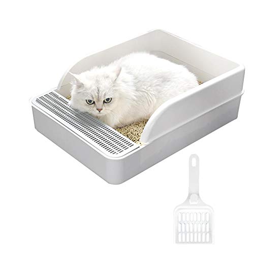 WESEEDOO Katze Katzentoilette Matte Katzentoilette Katzentoilette Katzentoilettenmatten Katzenstreutablett klein Selbstreinigende Katzenstreu White von WESEEDOO