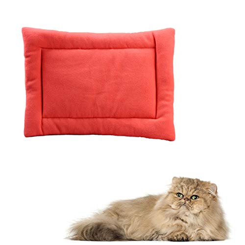 WESEEDOO Katzendecke Hundedecken Waschbar Flauschige Katze Mat Katzenbetten Hundekomfortbett Welpenbett Haustier-Auflage Weiche Katze Mat Hundebettwäsche orange,s von WESEEDOO