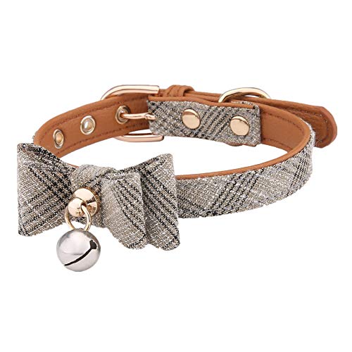 WESEEDOO Katzenhalsband Halsband Hunde Klein Kleine Hund Halsbänder Hund Halsbänder Led Hunde Halsbänder Hund Halsbänder Große Hunde Leder Hund Halsbänder beige von WESEEDOO