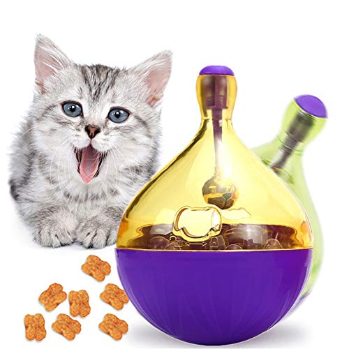 WESEEDOO Katzenspielzeug Set Katzen Spielzeug Interaktives Katzenspielzeug für Indoor-Katzen Katzenfeder Spielzeug Interaktives Katzenspielzeug Purple,L von WESEEDOO