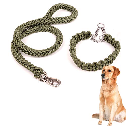 WESEEDOO Laufleine Für Hunde Hundeleine Kleine Hund Leine für große Hunde Freihändige Hundeleine Hund führt stark Hundehalsband mit Leine Anti-Pull-Hundeleine Green,48 von WESEEDOO