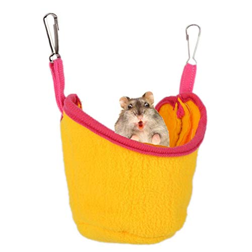 WESEEDOO Meerschweinchen Hängematten Meerschweinchen Zubehoer Hamster Cage Zubehör Meerschweinchen Haus Hamster Bett Hamster-Hängematte Yellow von WESEEDOO