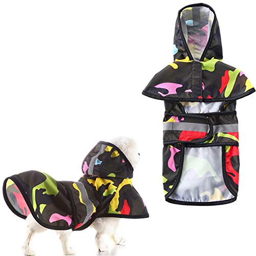 WESEEDOO Regenmantel Für Hunde Wasserdicht Hunderegenmantel Für Kleine Hunde Hundemäntel wasserdicht und warm Hund voller Regenmantel Haustier Regenmantel Colored,3XL von WESEEDOO