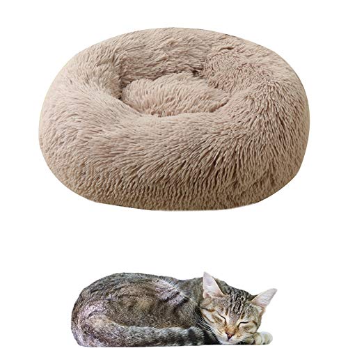 WESEEDOO hundebetten hundebetten für mittlere Hunde Kleines Katzenbett Haustierbetten Für Hunde Donut Hundebett Hundebett Haustiernest Kätzchenbett Khaki,70cm/27.56in von WESEEDOO