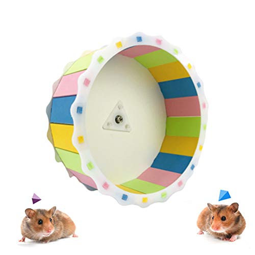 WESEEDOO laufrad Hamster Holz Hamster laufrad Hamster Rad stille Spinner Hamster Große Hamster Ball Hamster in eine Ball Spielzeug Hamster stille Rad Multicolor von WESEEDOO