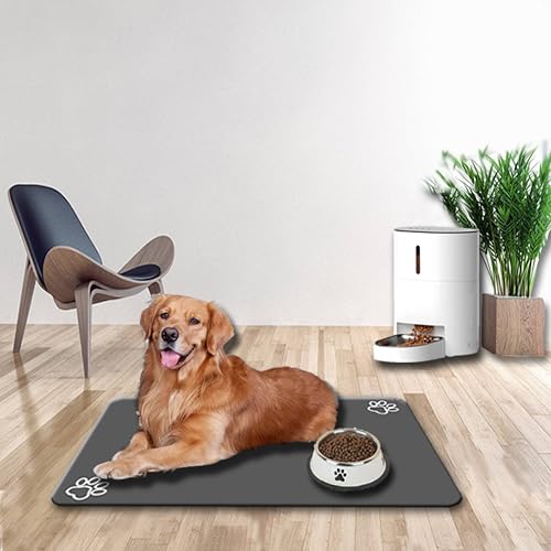 Große Hundefuttermatte, super saugfähige Hundematte für Futter und Wasser, schnell trocknende Katzen- und Hundenapfmatte, keine Flecken, rutschfeste Haustierfuttermatte, Wasserspendermatte, Große Hundefuttermatte, super saugfähige Hundematte für Futter und Wasser, schnell trocknende Katzen- und Hundenapfmatte, keine Flecken, rutschfeste Haustierfuttermatte, Wasserspendermatte, von WESIDUNMU