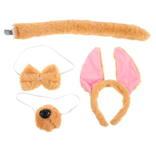 WESIEVYA 1 Set Hundeohren, Stirnband, Nase Und Fliege: Welpenkostüm-Set, Tier-Cosplay-zubehör Für, Frauen Und Erwachsene, Halloween, Karneval, Party, Verkleidungszubehör WESIEVYA 1 Set Hundeohren, Stirnband, Nase Und Fliege: Welpenkostüm-Set, Tier-Cosplay-zubehör Für, Frauen Und Erwachsene, Halloween, Karneval, Party, Verkleidungszubehör von WESIEVYA
