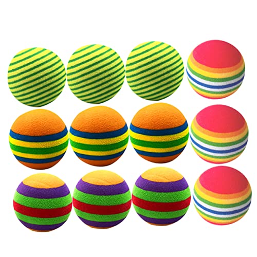 WESIEVYA 12stücke Eva Schaumstoffbälle Mit Streifenmuster Farbenfrohe Trainings Und Spielbälle Für Katzen Indoor-übungsspielzeug Designs WESIEVYA 12stücke Eva Schaumstoffbälle Mit Streifenmuster Farbenfrohe Trainings Und Spielbälle Für Katzen Indoor-übungsspielzeug Designs von WESIEVYA
