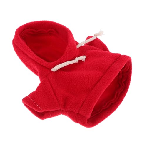 WESIEVYA 1stück Plüschtiere Hoodie Kleidung Für Puppen Süße Rot Hoodie Für Stofftier Und Bjd Puppen DIY Kostüm Für Kuscheltiere Für Spiel Und Sammlung von WESIEVYA