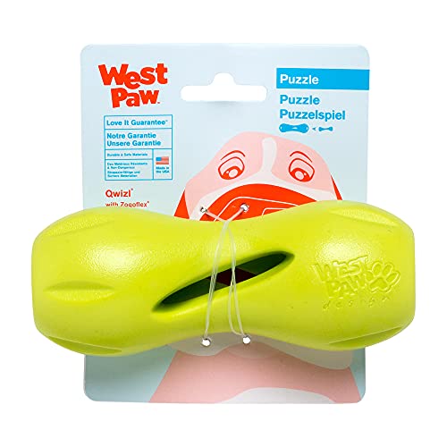 WEST PAW Zogoflex Qwizl Interaktives Leckerli-Spender für Hunde, Granny Smith, klein von WEST PAW