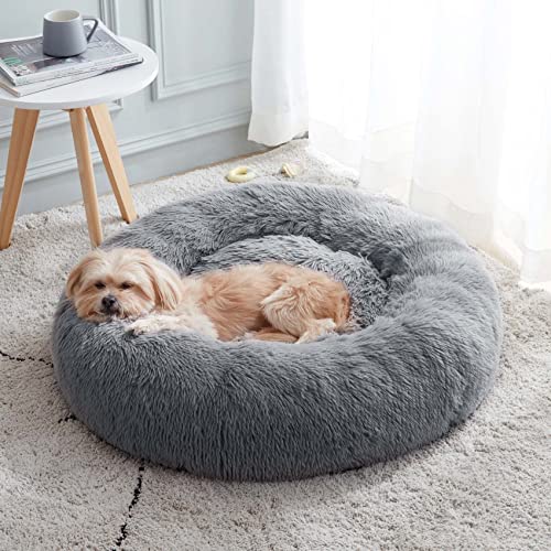 WESTERN HOME WH Beruhigendes Hunde- und Katzenbett, Anti-Angst, Donut-Kuschelbett, wärmend, gemütlich, weich, rund, flauschiges Kunstfell-Plüschkissen für kleine, mittelgroße Hunde und Katzen (50,8 WESTERN HOME WH Beruhigendes Hunde- und Katzenbett, Anti-Angst, Donut-Kuschelbett, wärmend, gemütlich, weich, rund, flauschiges Kunstfell-Plüschkissen für kleine, mittelgroße Hunde und Katzen (50,8 von WESTERN HOME WH