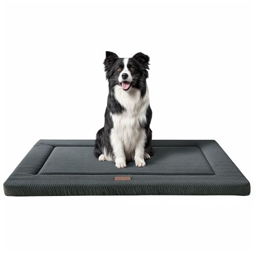 WESTERN HOME Hundebett für Kiste, hochbelastbare Schaumstoff-Hundebox-Matte, Zwinger-Pad mit weichem, gewelltem Plüsch, bequem, rutschfest, waschbar, Bett für große, mittelgroße und kleine Hunde und WESTERN HOME Hundebett für Kiste, hochbelastbare Schaumstoff-Hundebox-Matte, Zwinger-Pad mit weichem, gewelltem Plüsch, bequem, rutschfest, waschbar, Bett für große, mittelgroße und kleine Hunde und von WESTERN HOME