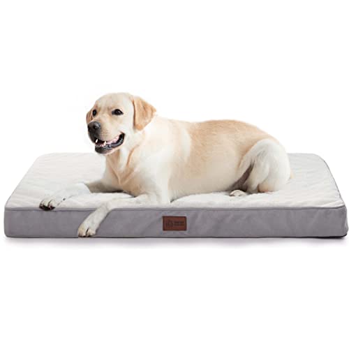 WESTERN HOME XL-Hundebetten für große Hunde, extra großes Hundebett mit abnehmbarem waschbarem Bezug, wasserdichte Schicht, 106.7 cm, grau von WESTERN HOME